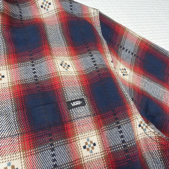 Vans Men Elmbrook Long Sleeve Button Up Flannel Native American Woven Design - Picture 5 of 12